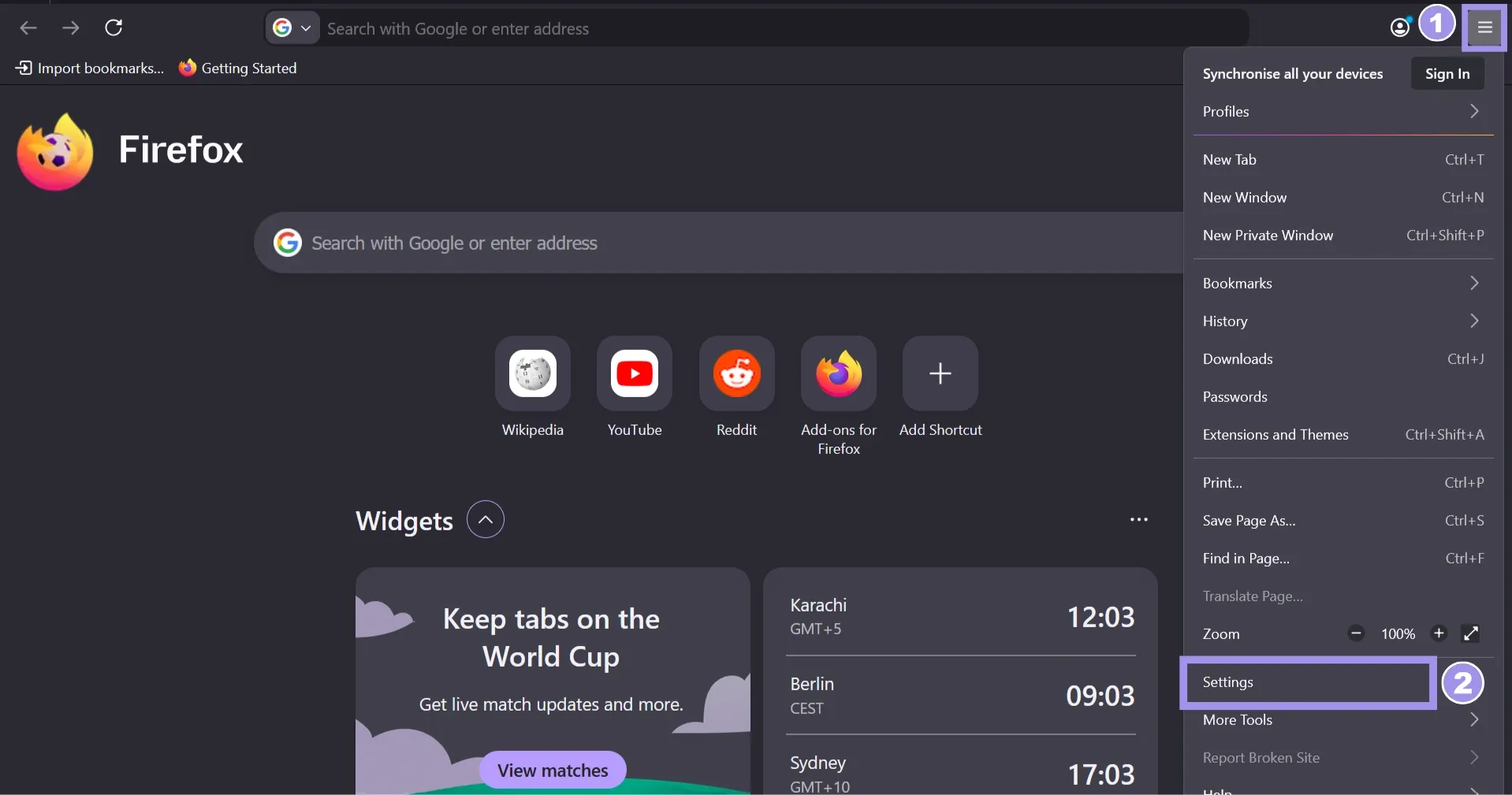 Firefox window