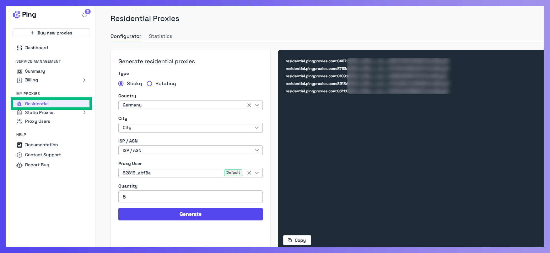 Generate Residential proxies.webp