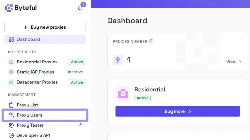Byteful dashboard.webp
