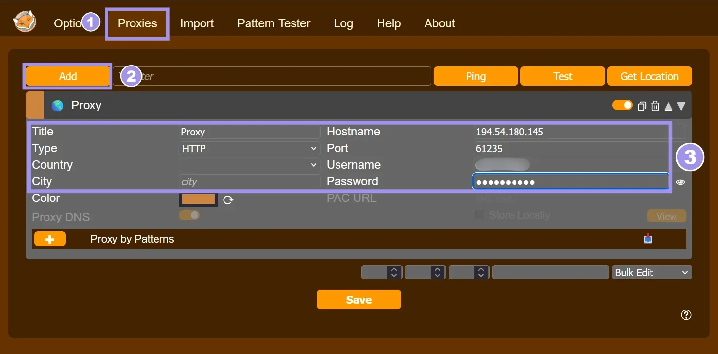 Firefox foxyproxy pop-up