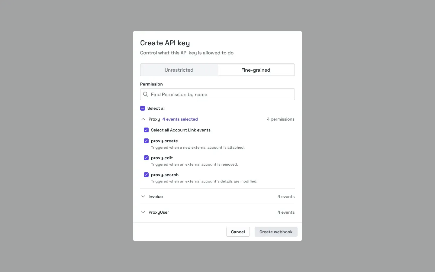 Fine Grained API Control