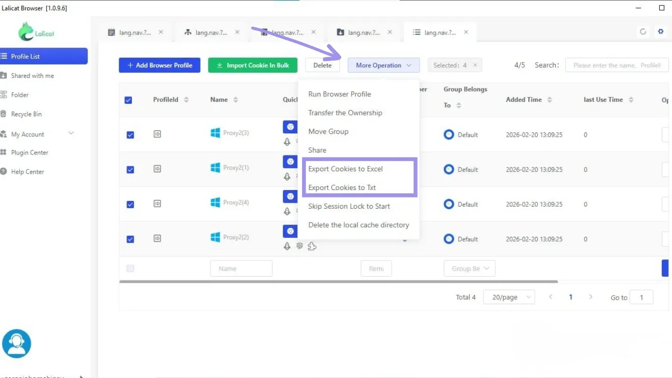 Export Lalicat Profiles to Excel or TXT.webp