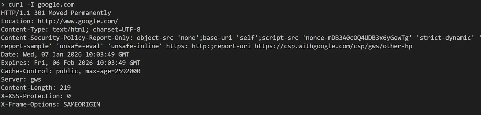 Viewing response headers only with curl.webp