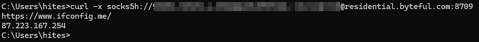 cURL proxy setup