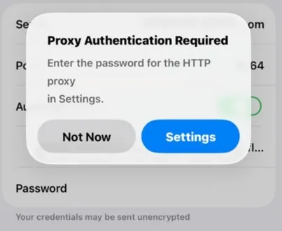 SOCKS5 proxy configuration failure.webp