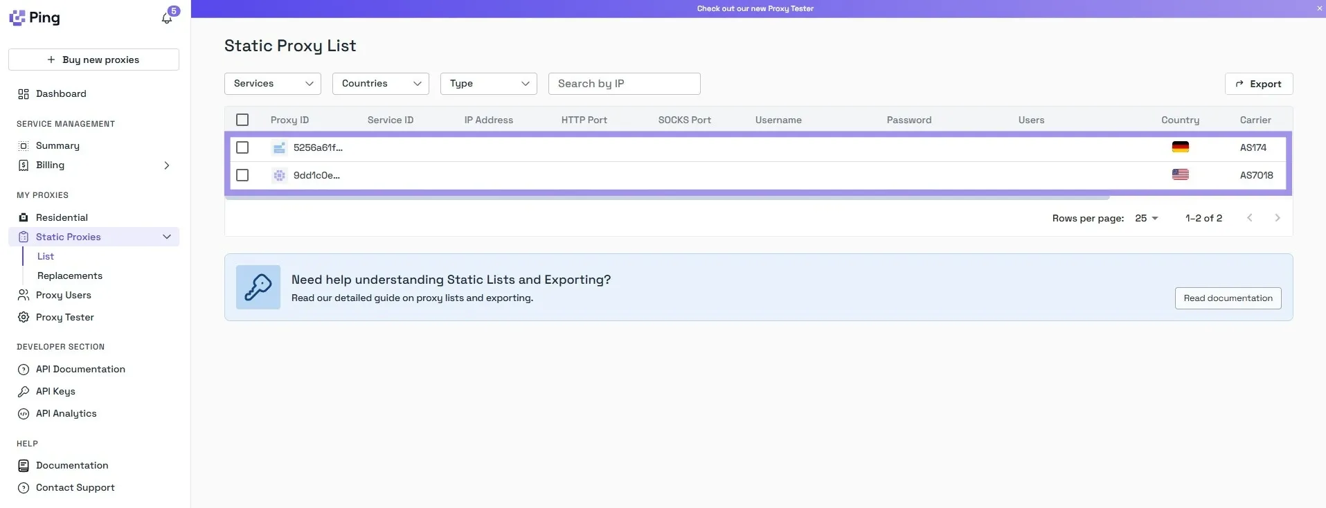 Generate Static Proxy - Ping Proxies .webp