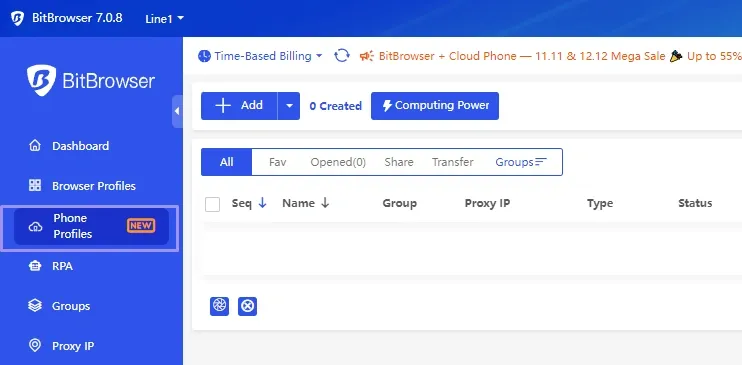 Click on Phone Profiles.webp