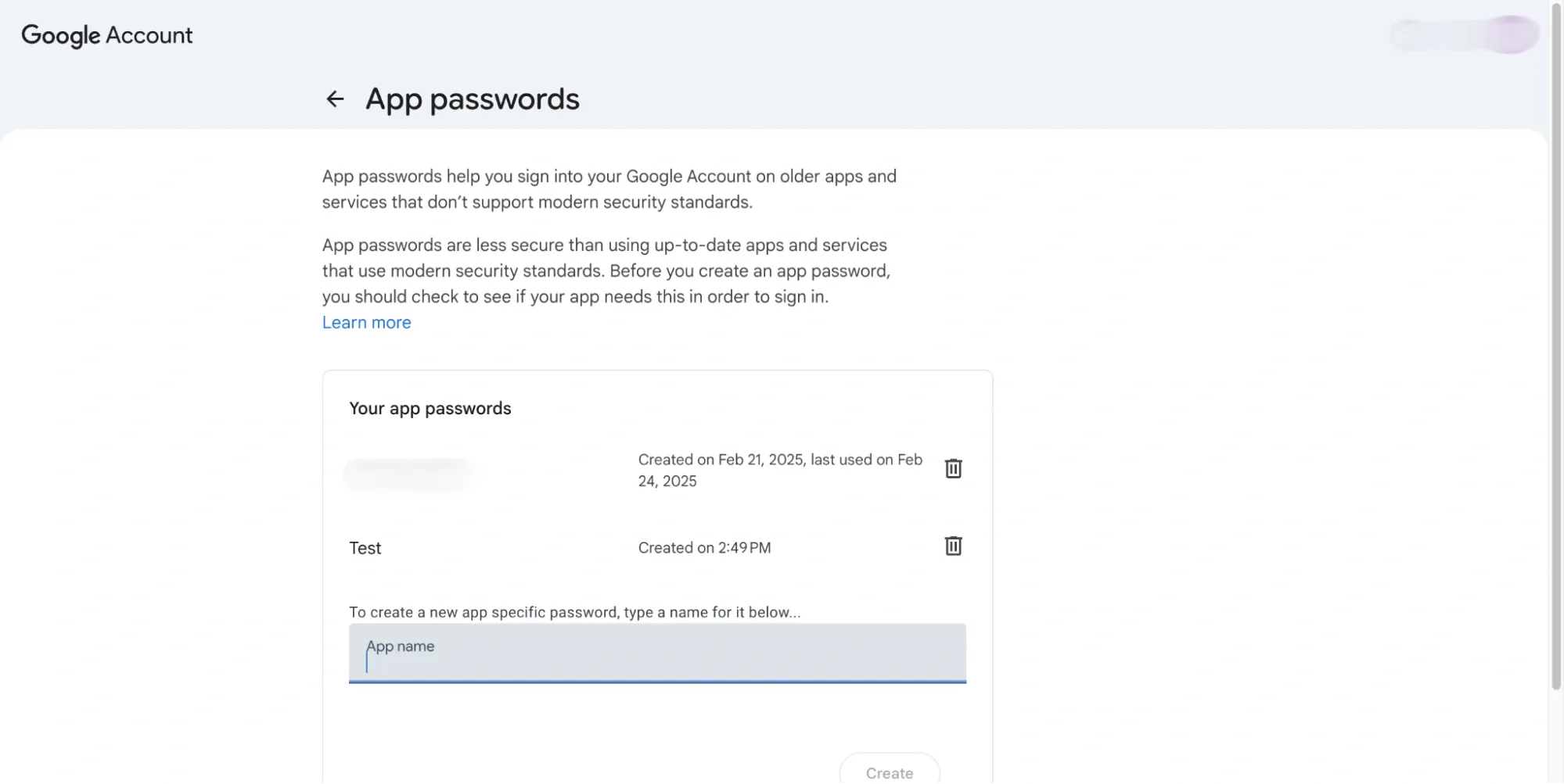 Google Account App Password.webp