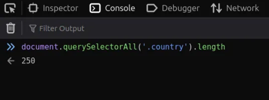 Selector testing results