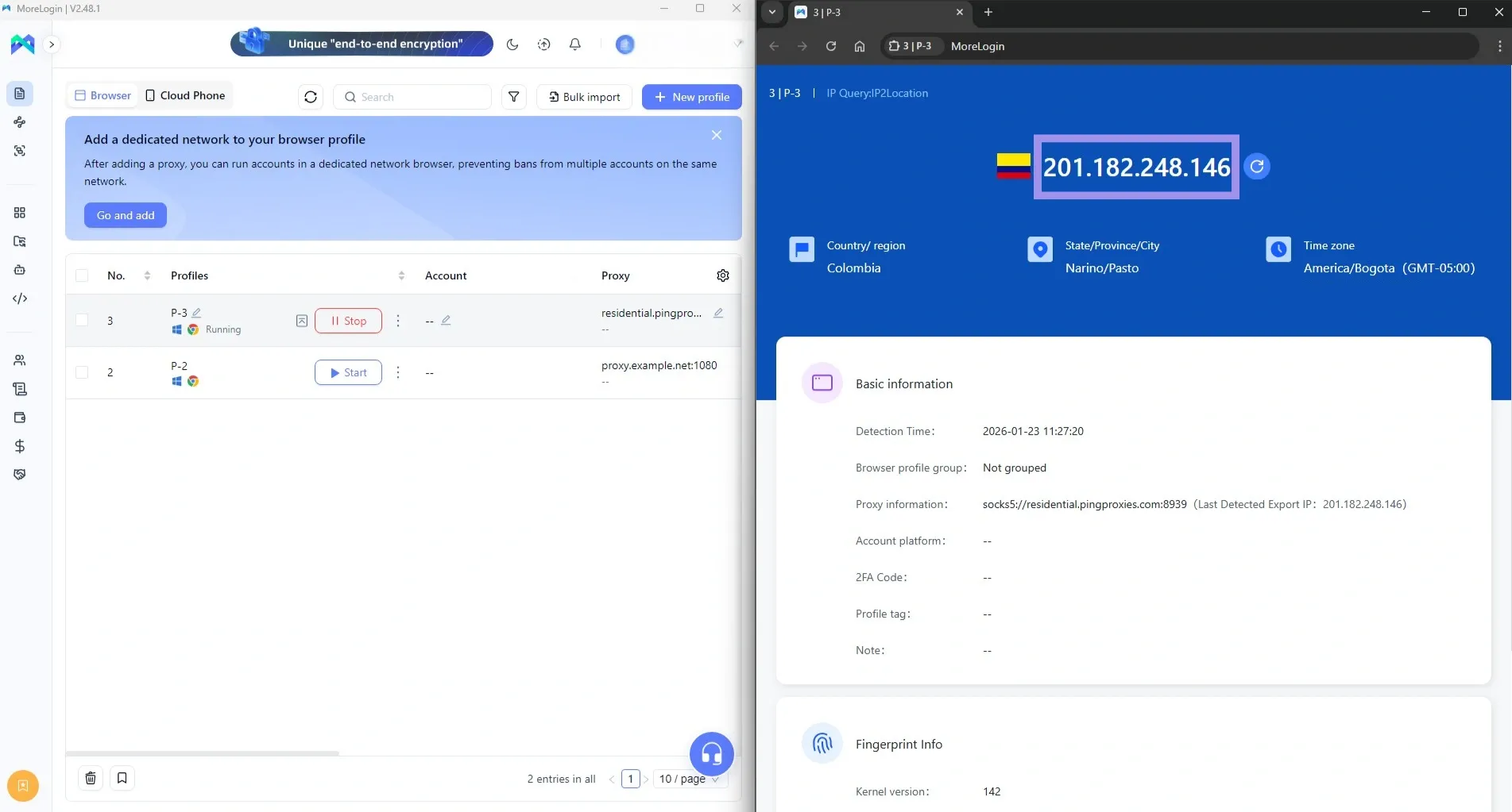 MoreLogin Proxy setup successful.webp