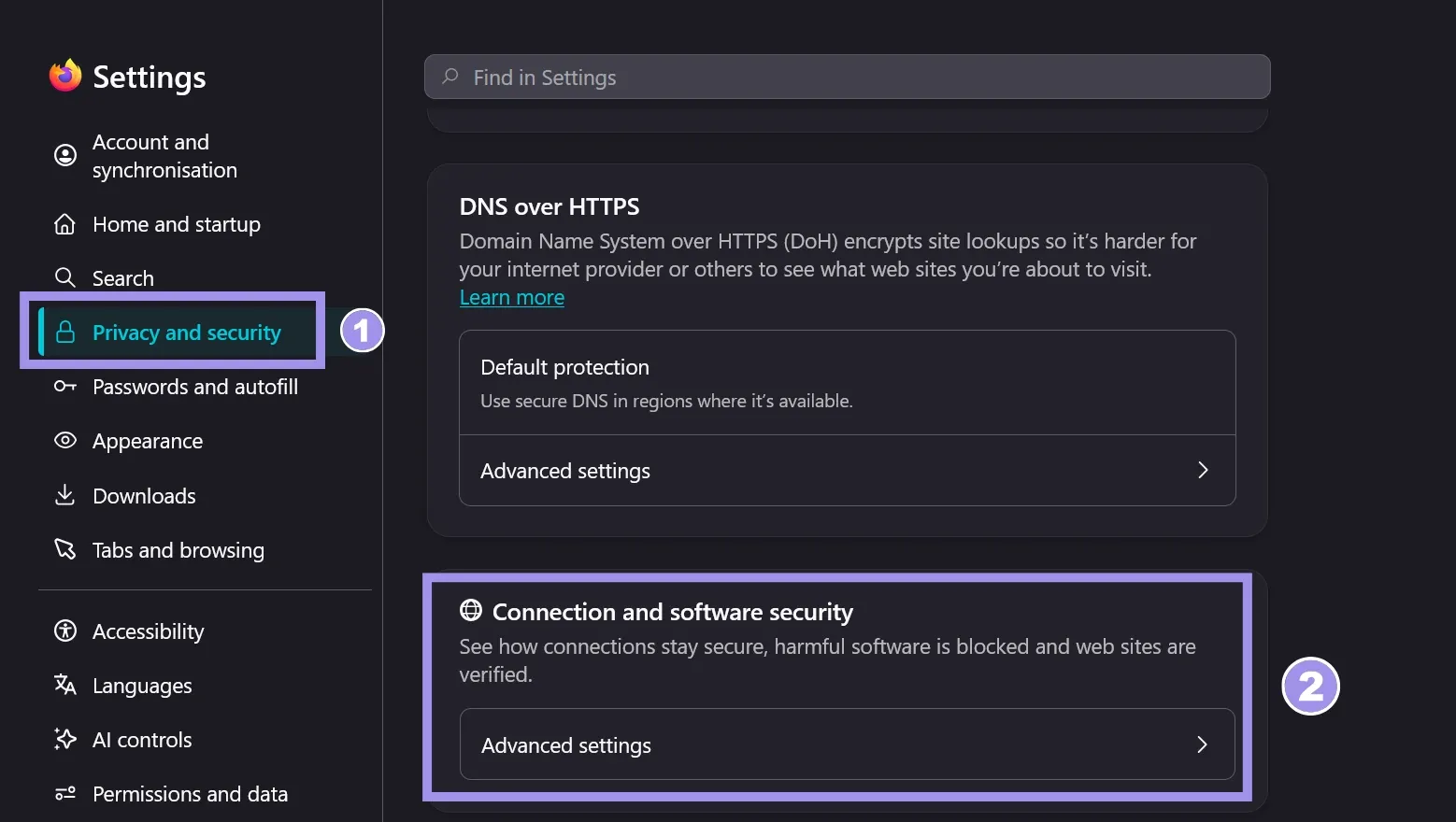 Firefox Settings