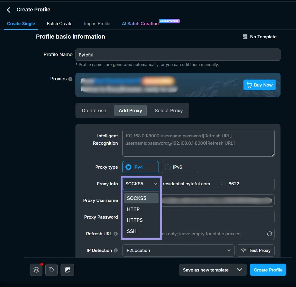 Create a RoxyBrowser profile