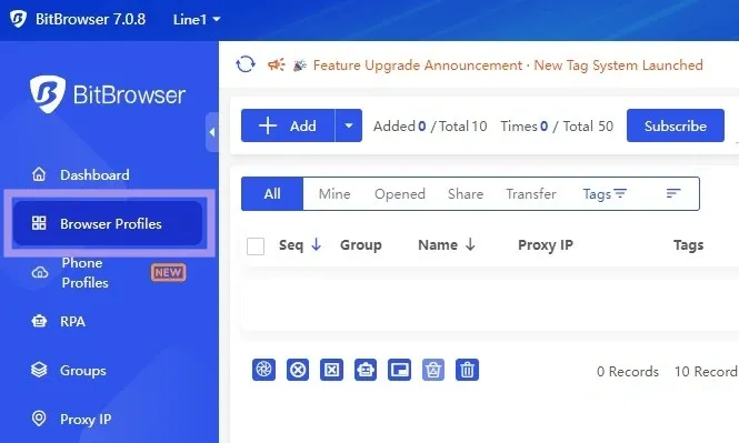 Click on Browser Profiles.webp