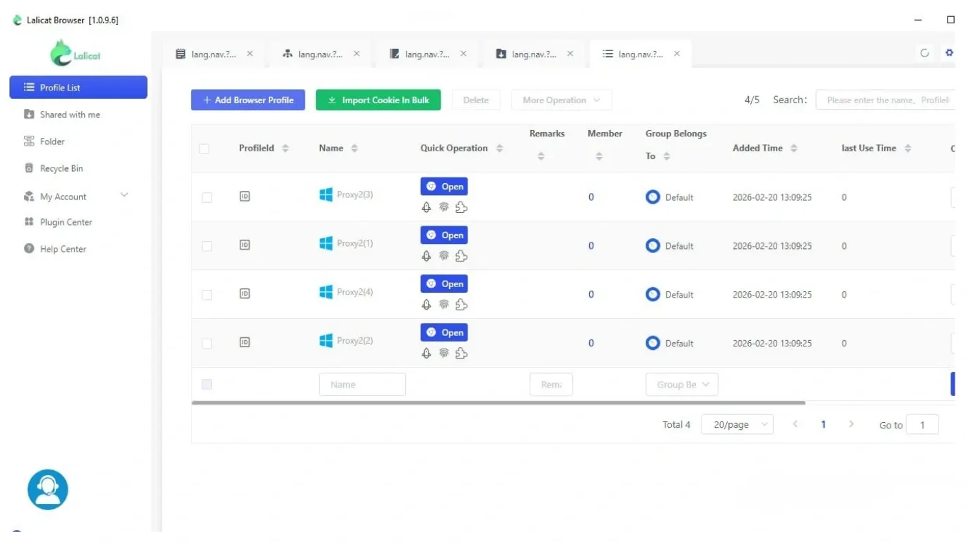Multiple Lalicat Profiles Created Successfully.webp