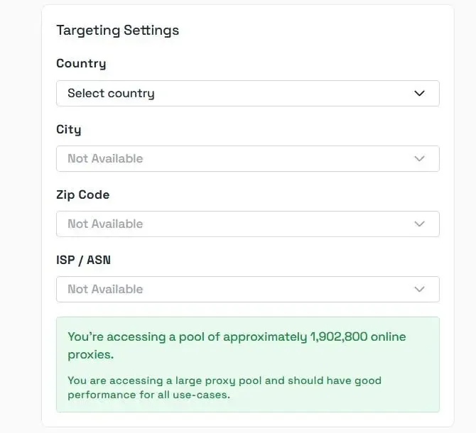 Targeting Settings on Ping Proxies.webp