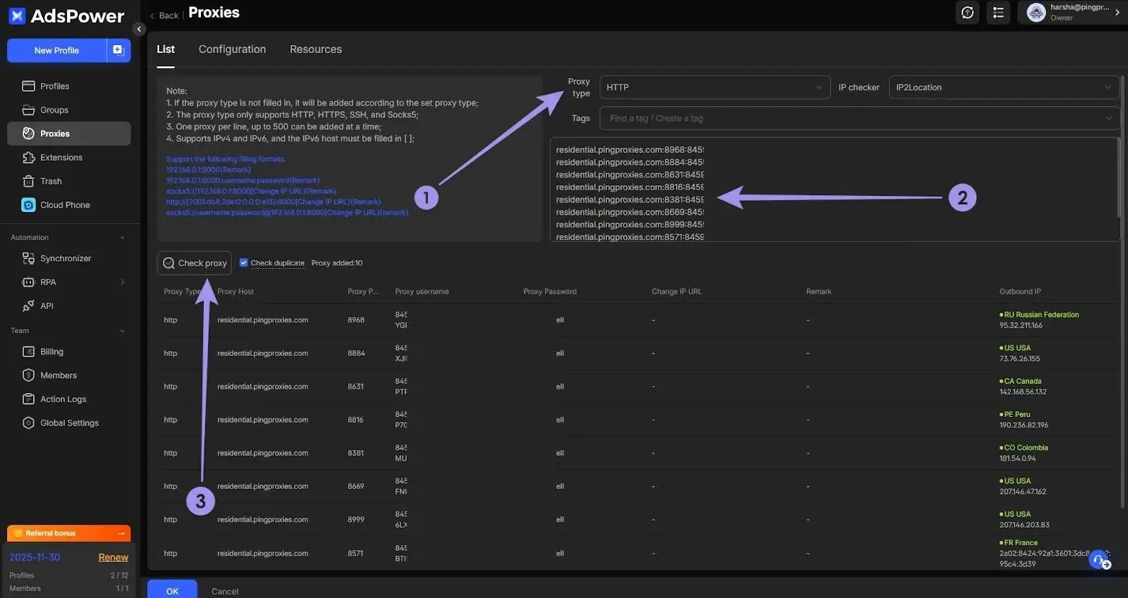 Bulk proxy integration on AdsPower.webp