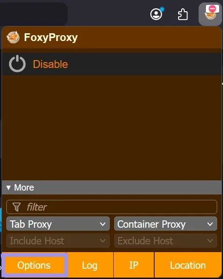 Whitelist IP address on edit proxy user pop-up