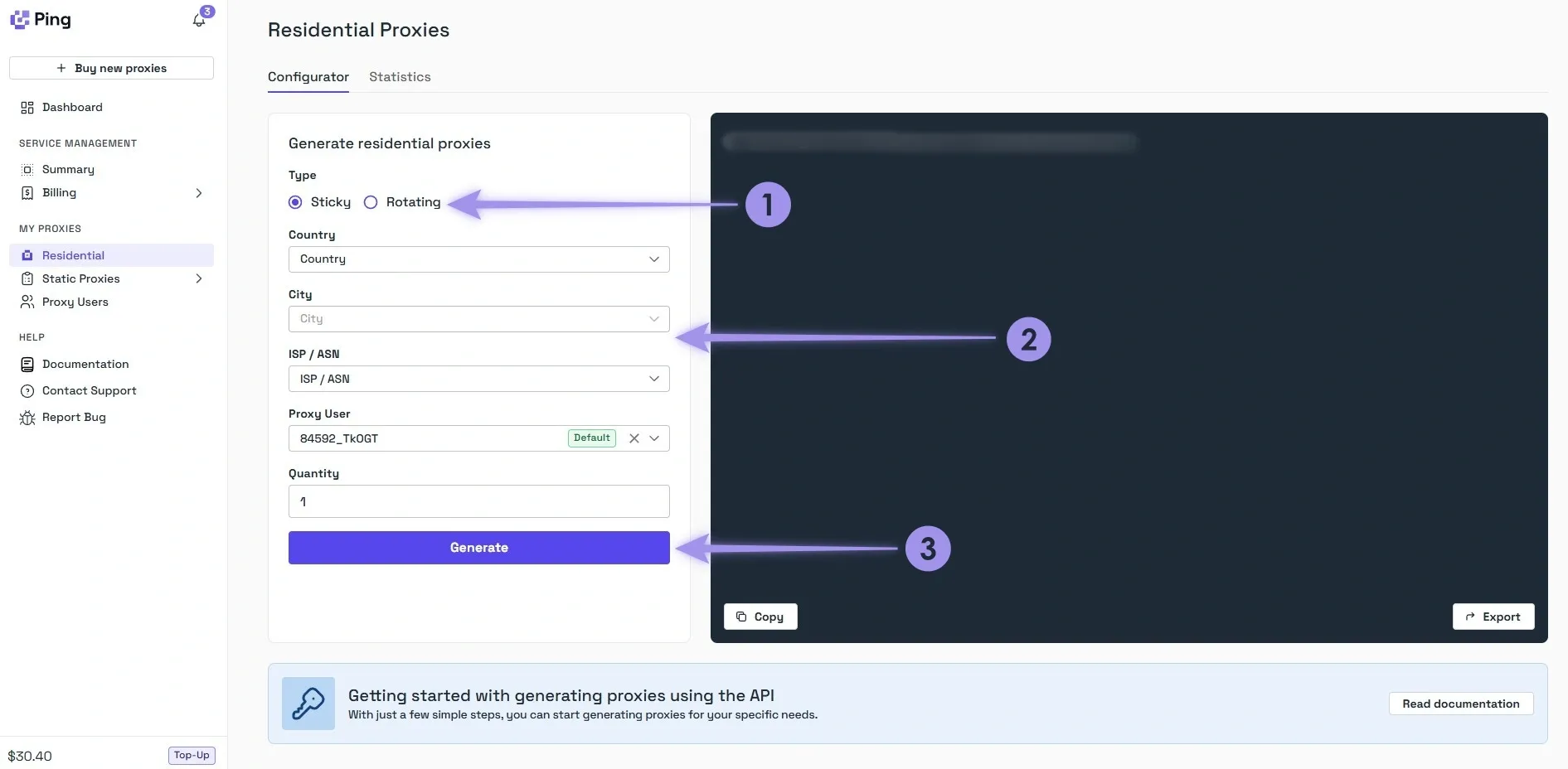 Generate Residential Proxies with Ping Proxies.webp