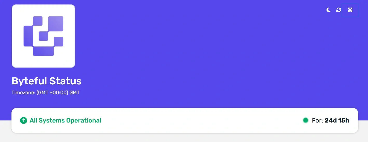 Byteful status page.webp