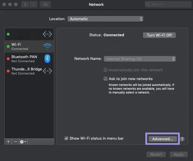 Advanced in macOS Network Settings.webp