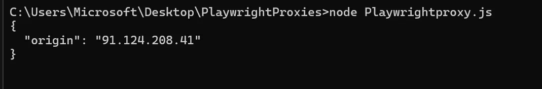 Testing Playwright browser launch proxy integration via command line