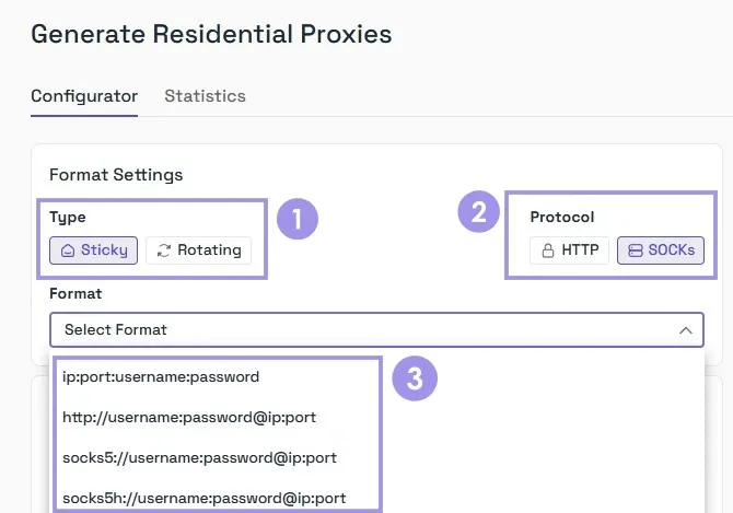 Format Settings on Ping Proxies.webp