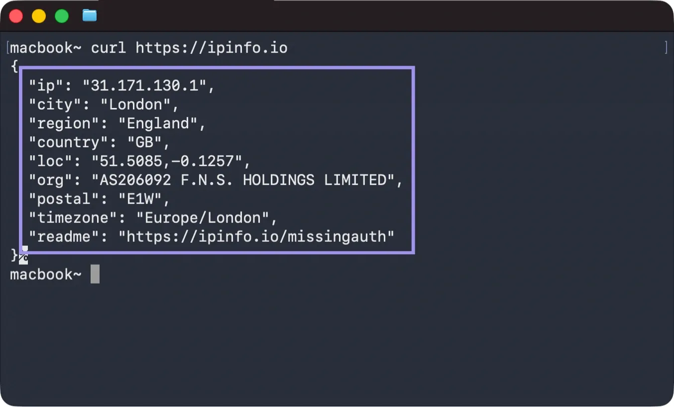 curl proxy verification in Terminal.webp