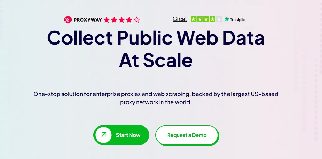 Rayobyte proxy service homepage
