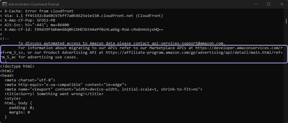 Proxy test result on Windows CMD.webp