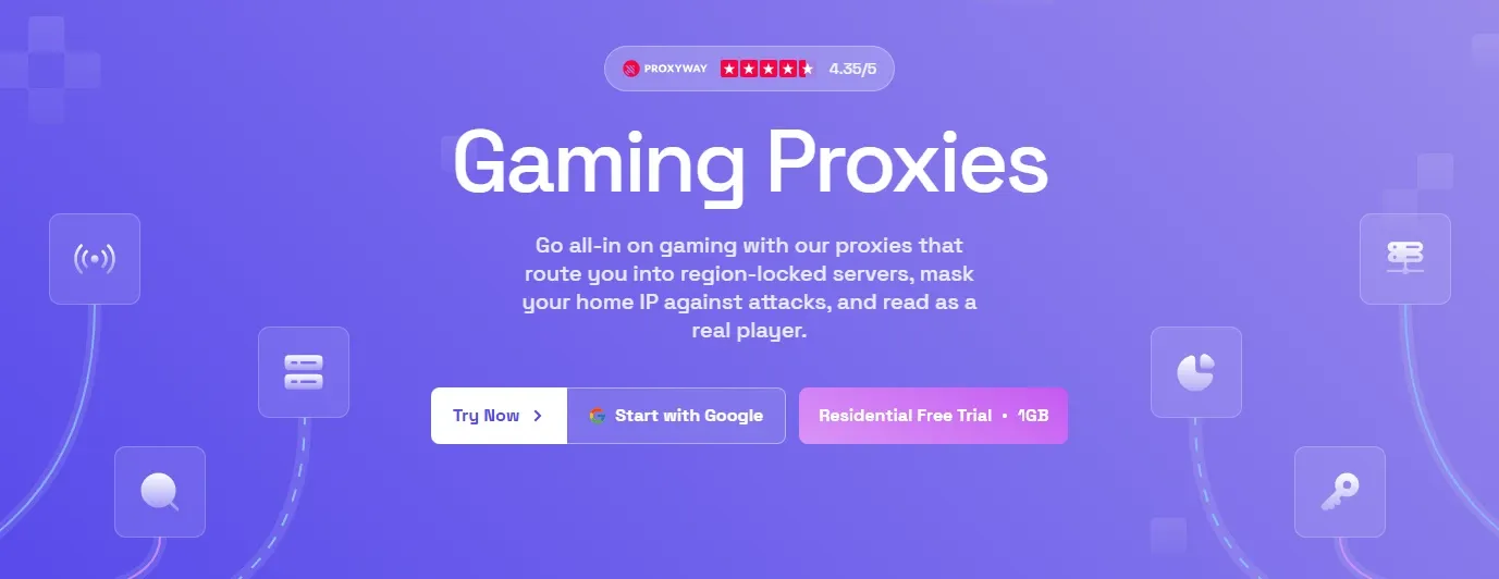 Byteful Gaming Proxies landing page