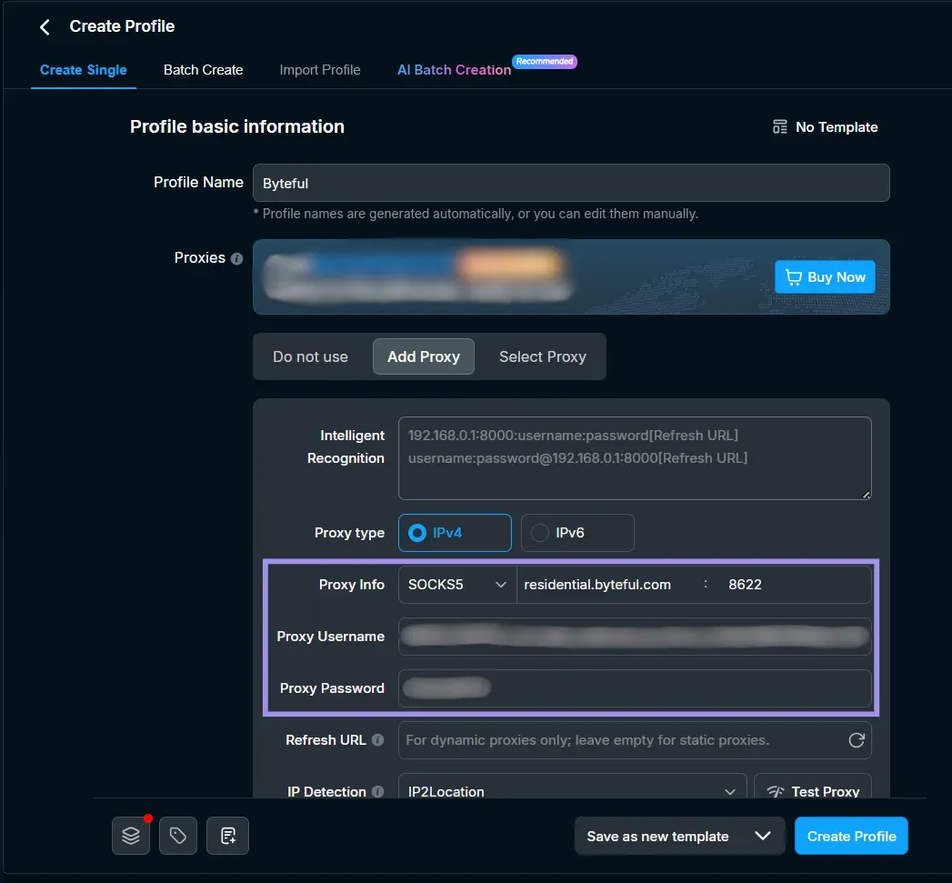 Create a RoxyBrowser profile