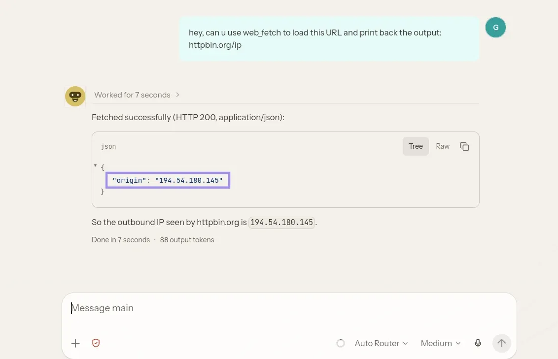 OpenClaw GUI chat session