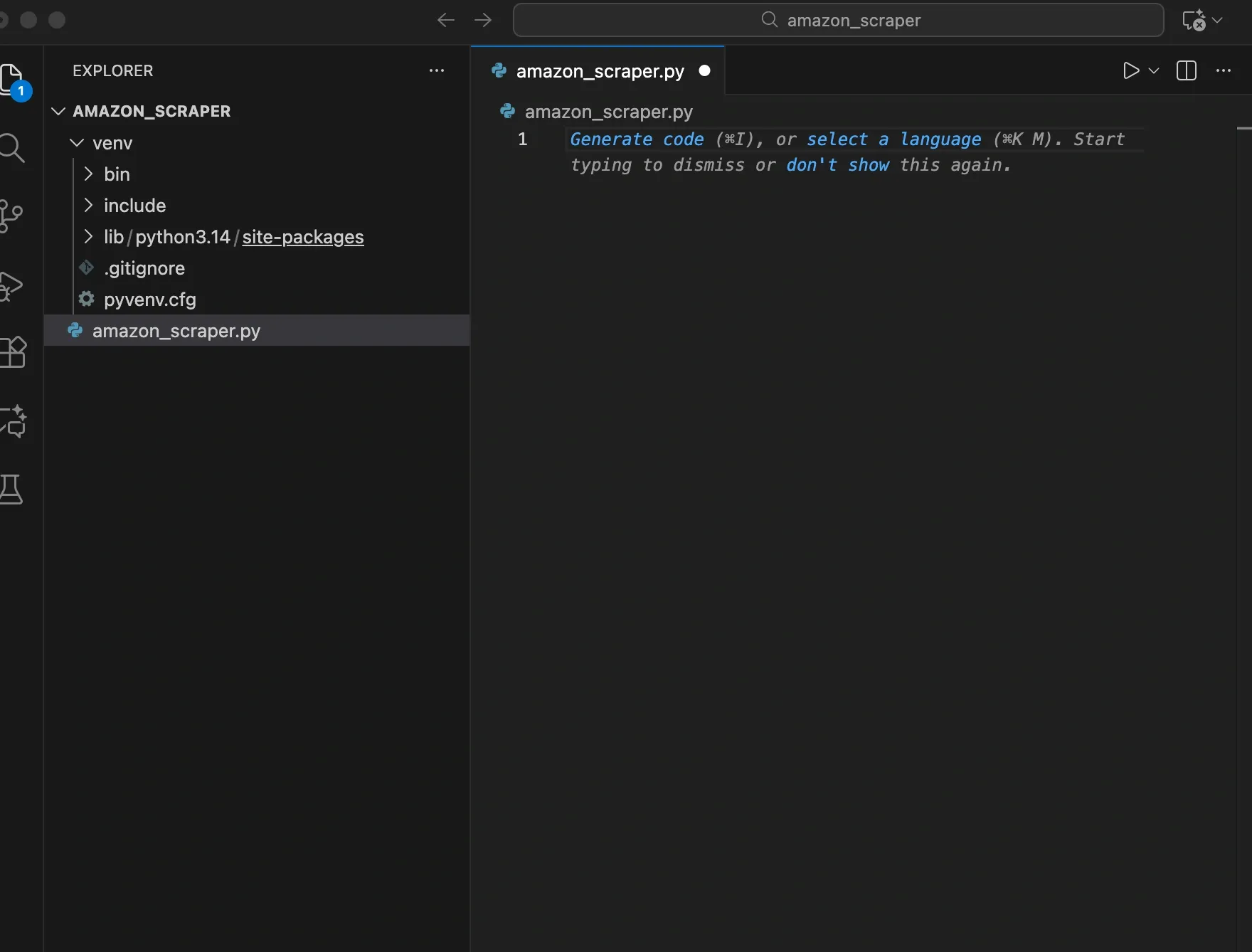 Opening amazon scraper folder.webp